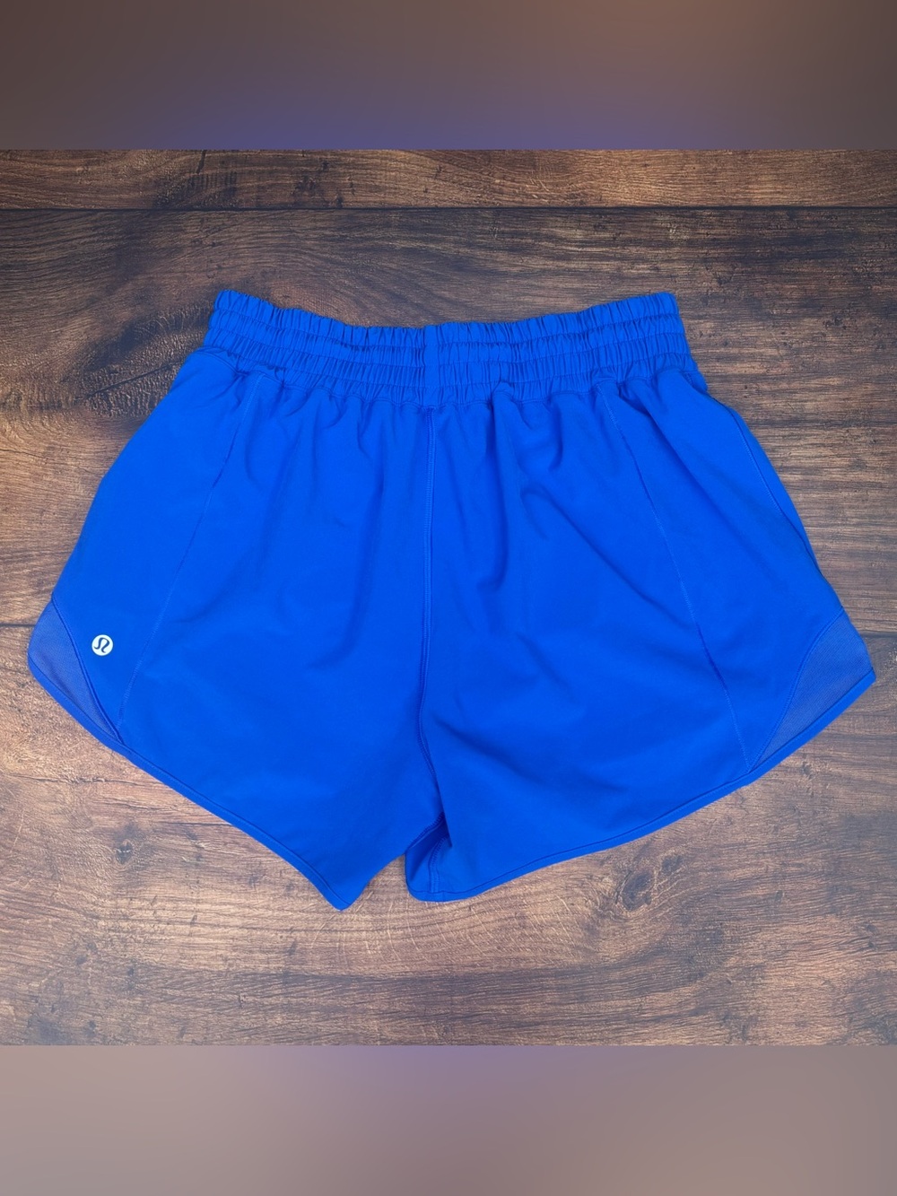 Lululemon Hotty Hot High Rise Shorts 4" In Blue Size 8
